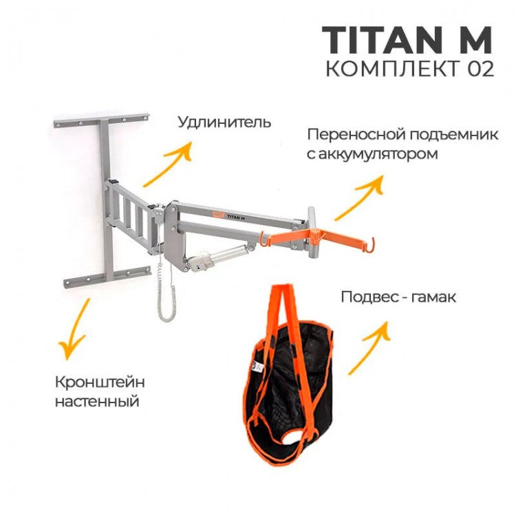 Подъемник для инвалидов настенный MET TITAN M Комплект 02 фото 1