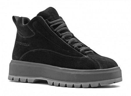 Ботинки ортопедические женские зимние Ортомода 88004-В-901 черные замша с шерстью фото 1